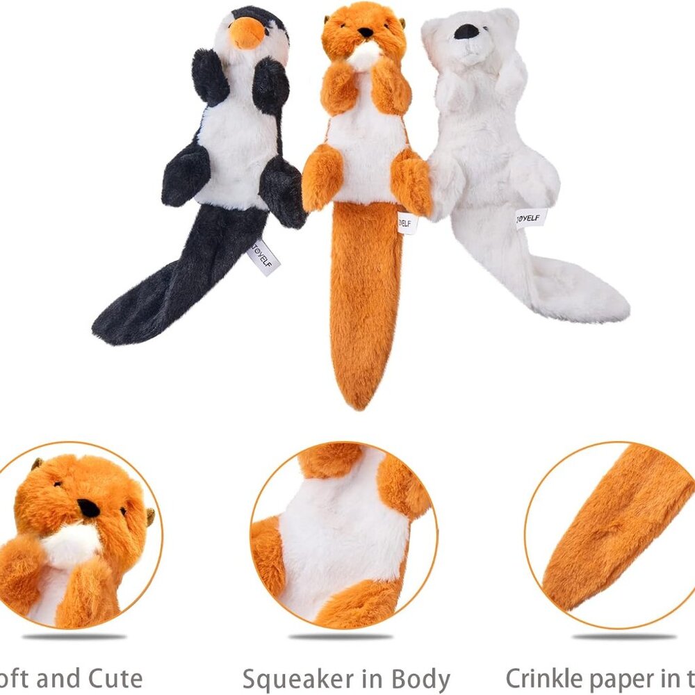 Plush Squeaky Toys for Medium and Large Dogs - No Stuffing, Durable Interactive - Picture 8 of 8